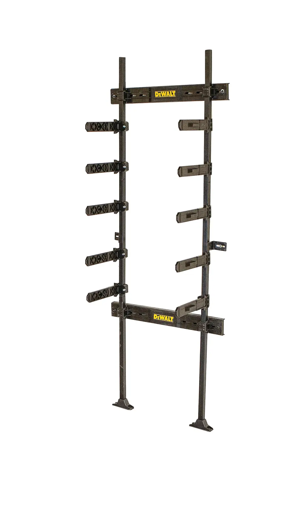 DEWALT DWST1-75694 Metallregal mit verstellbaren Armen für Fotozubehör und Aufbewahrung.