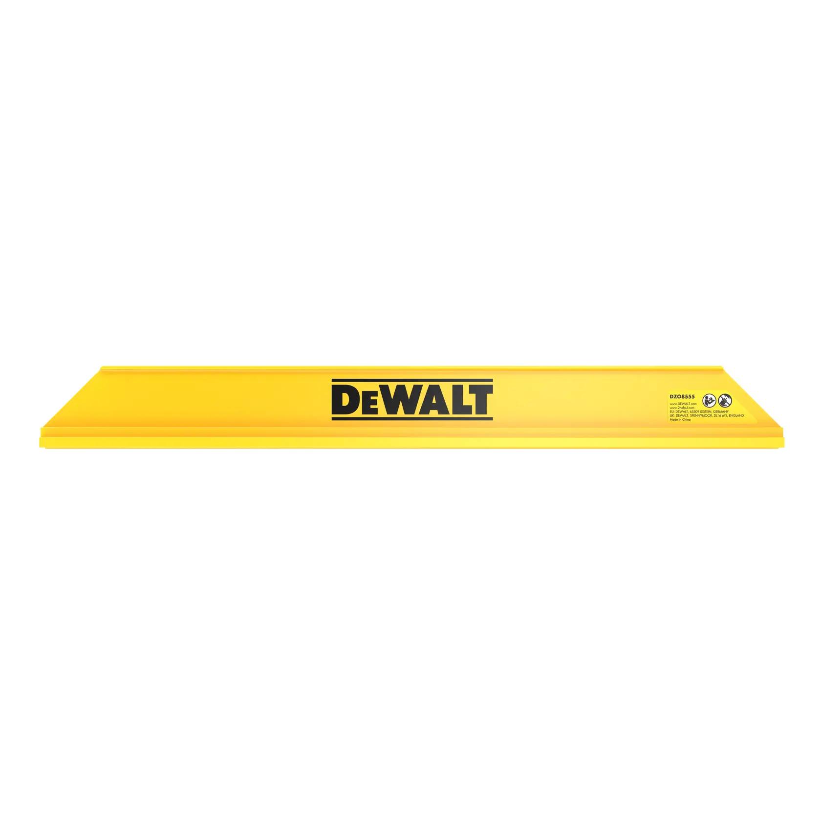 Accessoire de photographie jaune DEWALT DZO8555, rectangulaire avec logo au centre.